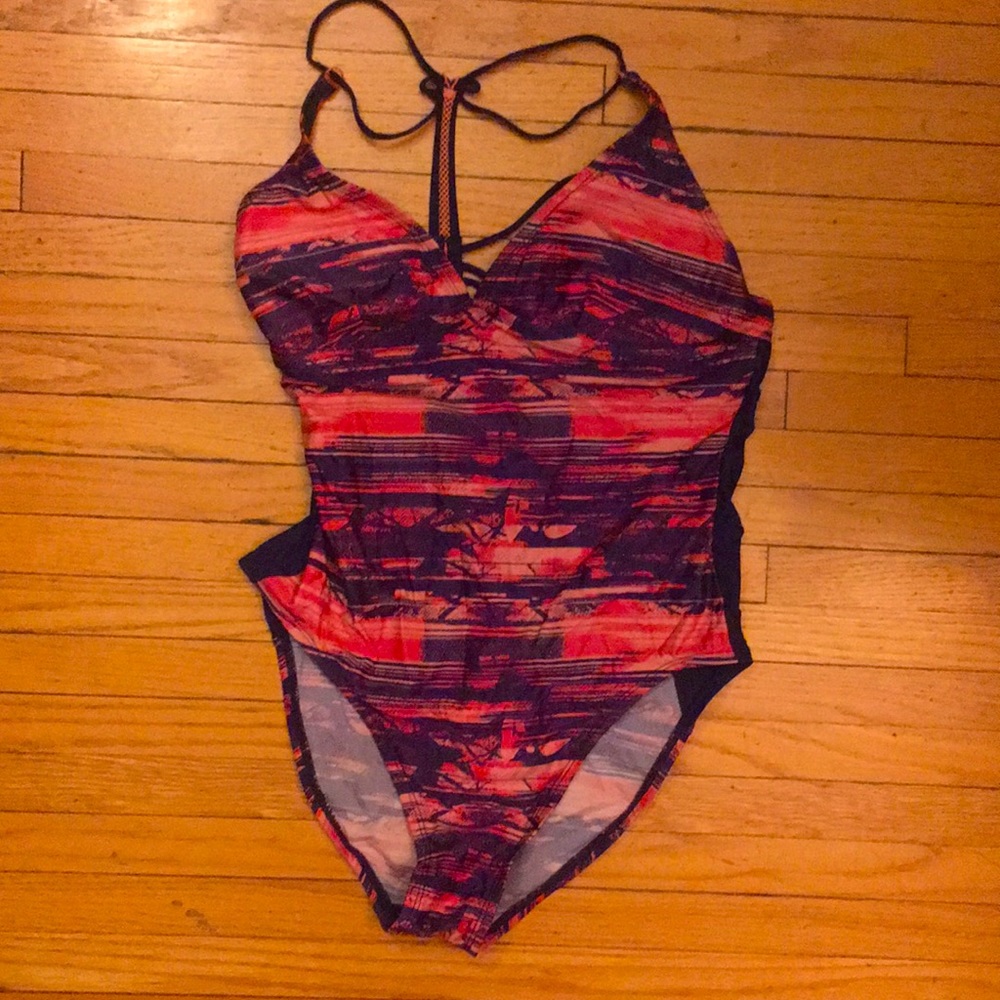 SOLD - Lole Tropical Coloured One Piece Swimsuit